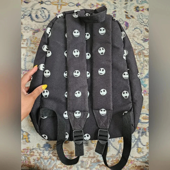 Loungefly Disney The Nightmare Before Christmas Jack Head Print Nylon Backpack. - Picture 4 of 15